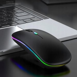 MYSZKA BEZPRZEWODOWA CICHA PODŚWIETLANA RGB BEZKLIKOWA BLUETOOTH DO LAPTOPA 2