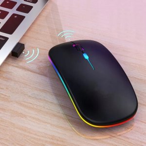 MYSZKA BEZPRZEWODOWA CICHA PODŚWIETLANA RGB BEZKLIKOWA BLUETOOTH DO LAPTOPA 3