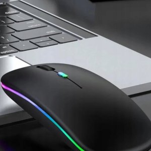 MYSZKA BEZPRZEWODOWA CICHA PODŚWIETLANA RGB BEZKLIKOWA BLUETOOTH DO LAPTOPA 5