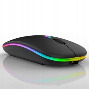 MYSZKA BEZPRZEWODOWA CICHA PODŚWIETLANA RGB BEZKLIKOWA BLUETOOTH DO LAPTOPA 10