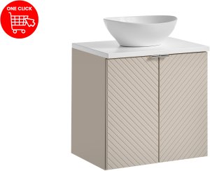 Comad Zestaw meblowy 60cm z blatem i umywalką nablatową Lola 2