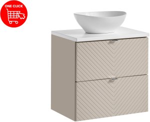 Comad Zestaw meblowy 60cm z blatem i umywalką nablatową Lola 2
