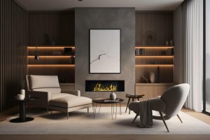 Aflamo Biokominek Juno 144 cm z szybą - 3