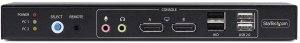 StarTech.com 2-Port Dual-Monitor DisplayPort KVM Switch with Dual View Video Matrix, 4K 60Hz, 4x USB Hub Ports, Hotkey Switching, DP 1.2 Matrix KVM, TAA Compliant, 3840 x 2160 pixels, 4K Ultra HD, 36 W, Black 2