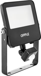 OPPLE Lighting Re144-10W-840-BL-MD, Black, IP65, Aluminium, Polycarbonate (PC), Tempered glass, I, IK07, 1 m 1