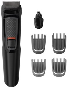 Philips MULTIGROOM Series 3000 MG3711/15, Black, Rectangle, Beard, Ear, Eyebrow, Nose, Stainless steel, Battery, 60 min 1