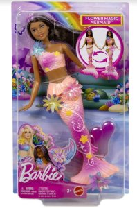 Lalka Barbie Mattel Flower Magic Mermaid Syrenka z brązowymi włosami (JDM73) 2
