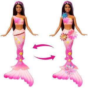 Lalka Barbie Mattel Flower Magic Mermaid Syrenka z brązowymi włosami (JDM73) 3