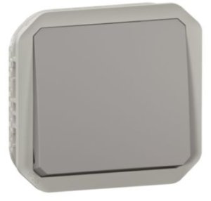 PLEXO55 trykkontakt no 10A 2 modul grå 1