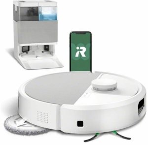 iRobot Roomba Plus 505 Combo Robot + AutoWash Dock, Bagless, White, Round, 3 wheel(s), Charging, Purification, Roller brush & Side brush 1
