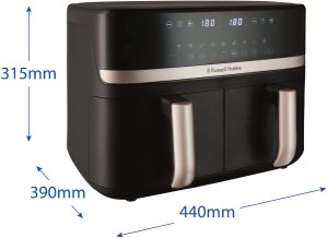 Airfryer 27680-56/RH Satisfry Dual Basket Air Fry 3