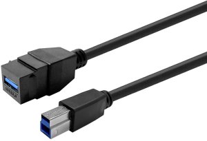 VivoLink Keystone Black USB3.0 A-Female to B-Male (PROKEYUSB3AFBM2B) 1
