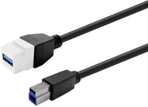 VivoLink Keystone White USB3.0 A-Female to B-Male (PROKEYUSB3AFBM1W) 1
