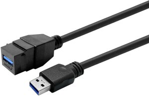 VivoLink Keystone Black USB3.0 A-Female to A-Male (PROKEYUSB3AFM2B) 1
