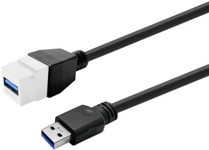 VivoLink Keystone White USB3.0 A-Female to A-Male (PROKEYUSB3AFM3W) 1