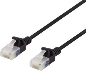 Deltaco - Patch-kabel - RJ-45 (hane) till RJ-45 (hane) - 30 cm - UTP - CAT 6a - halogenfri, formpressad, hakfri - svart 1