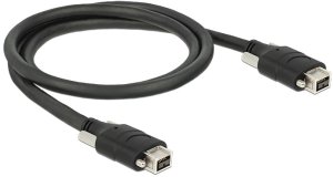 DeLOCK - IEEE 1394 kabel - FireWire 800 (han) til FireWire 800 (han) - 1 m - tommelskruer - sort 1