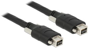 DeLOCK - IEEE 1394 kabel - FireWire 800 (han) til FireWire 800 (han) - 1 m - tommelskruer - sort 2