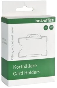 ID-kort-holder liggende plast transp - (10 stk.) 2