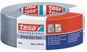 Lærredstape tesa 4662, 48 mm x 50 m, sølv 1