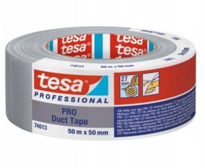 Lærredstape tesa 4662, 48 mm x 50 m, sølv 4