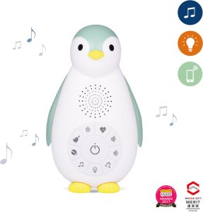 Zazu Zoe speaker night light, penguin, grey 3
