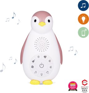 Zazu Zoe speaker night light, penguin, grey 4