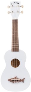 Kala Makala Soprano Shark ukulele, white 1