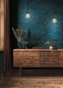 WALLPAPER 395074 BLUE WAVE (12) 2