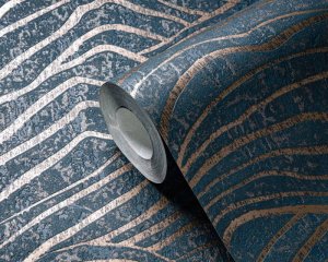 WALLPAPER 395074 BLUE WAVE (12) 3