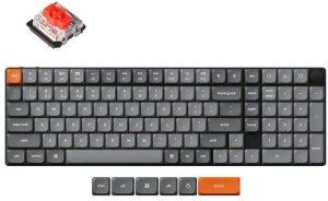Keychron K17 MAX QMK/VIA Hot Swap Low Profile Mechanical Keyboard, Gateron Red Switches 1