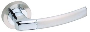 Door handle DH 91A, chrome-plated, universal, stainless steel color. 1