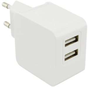 Wave wall charger 2 x USB, 17W, white 1