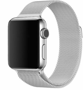 Wave steel braided strap, Apple Watch 38 / 40 / 41 / 42 mm, silver 3