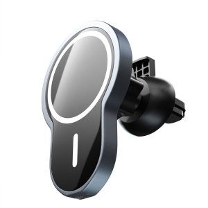 Wave magnetic Qi charging stand for car, black 2