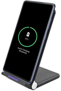 Wave Qi desk stand with 15W wireless charging, black 1