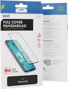 Wave Full Cover Tempered Glass, Motorola Moto G04 / Motorola Moto G24 Power, black frame 1