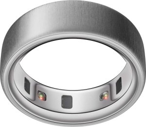 Oura Ring 4 smart ring, Brushed Silver, size 13 1