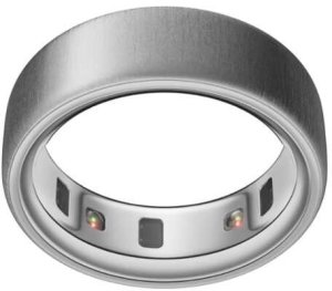 Oura Ring 4 smart ring, Brushed Silver, size 10 1