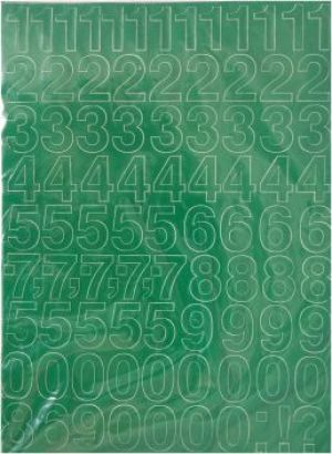 ARTDRUK Cyfry samoprzylepne zielone 2,5 cm 1