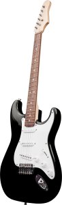 Kisai ST6 Standard electric guitar, black 1