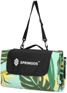 Springos Koc piknikowy plażowy 200x200 cm na biwak kemping mata z izolacją UNIWERSALNY 8