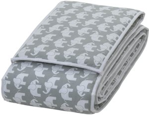 Ratt Start Elephant cot edge padding, 30 x 360 cm, grey 1