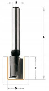 CMT HM CUTTER D=24 I=20 L=70 S=8... STRAIGHT, WITH DRILLING BLADE. 6