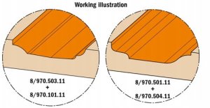 CMT HM CUTTER R=12 D=25 d=6 I= 8 S=8... DECORATIVE. 3