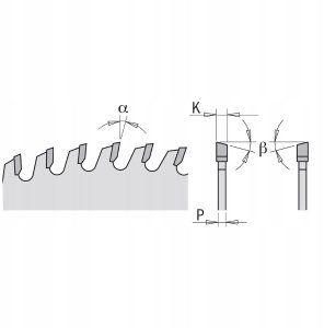 CMT SAW HM D=165 F=20 Z=56K/P=2.2/1.6 TCG -3 angle NEG 5