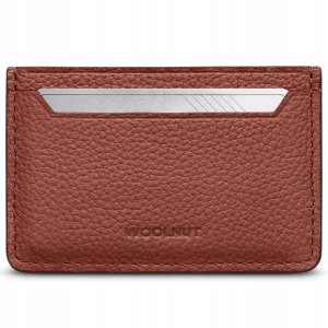 Woolnut Leather Card Holder, cognac 1
