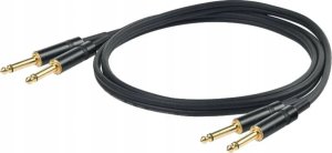PROEL 2 x 6.3mm male - 2 x 6.3mm male, 3m. black 1