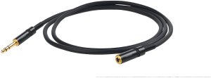PROEL 6.3mm stereo female - 6.3mm stereo male, 3m, black 1
