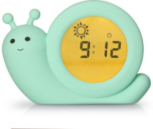 Alecto Baby Simon Snail sleep rhythm alarm clock, mint green 2